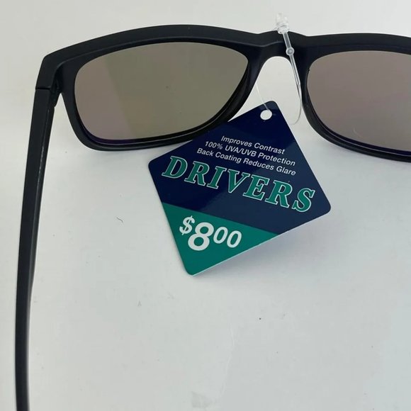 SG00809 Drivers Improves Contrast, 100% UVA /UVB, Black Square Tinted Sunglasses - Picture 6 of 8